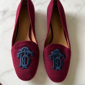 Tory Burch wool crested loafer